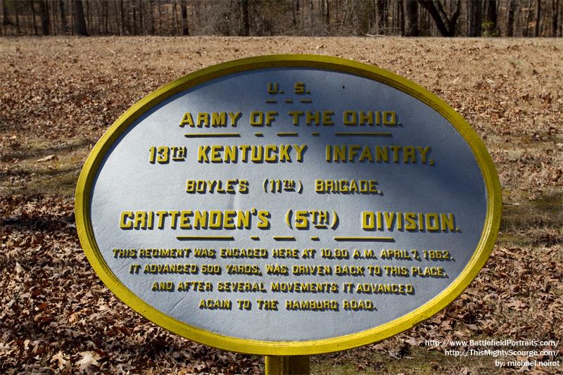 Locatie-aanduiding 13th Kentucky Infantry (U.S.) #1