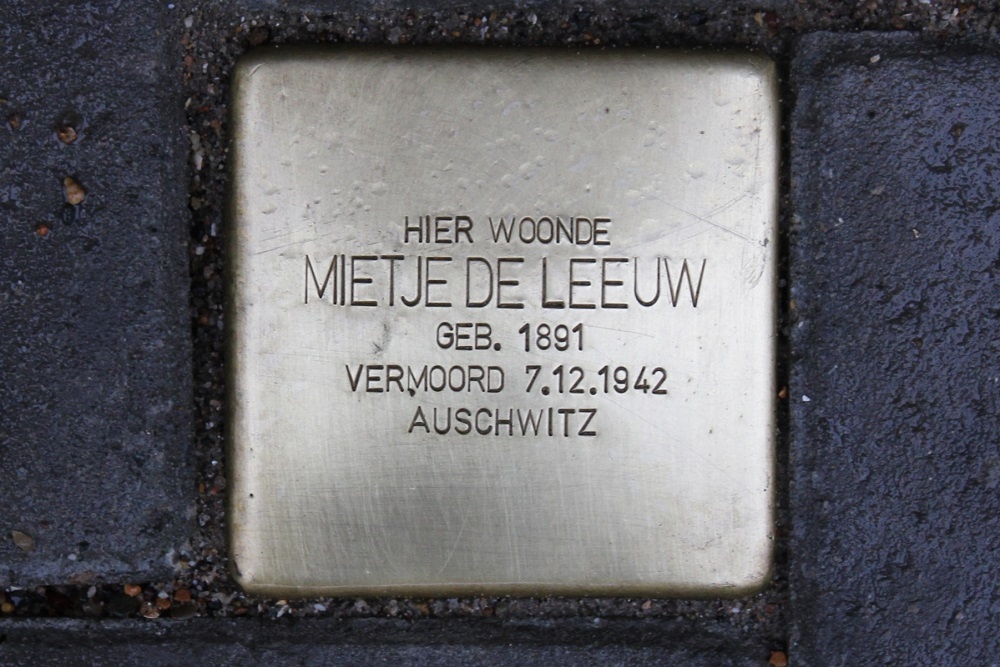 Stolperstein Zwetstraat 38