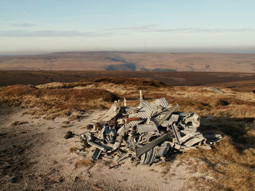 Crashlocatie & Restant Defiant Gevechtsvliegtuig Bleaklow Hill