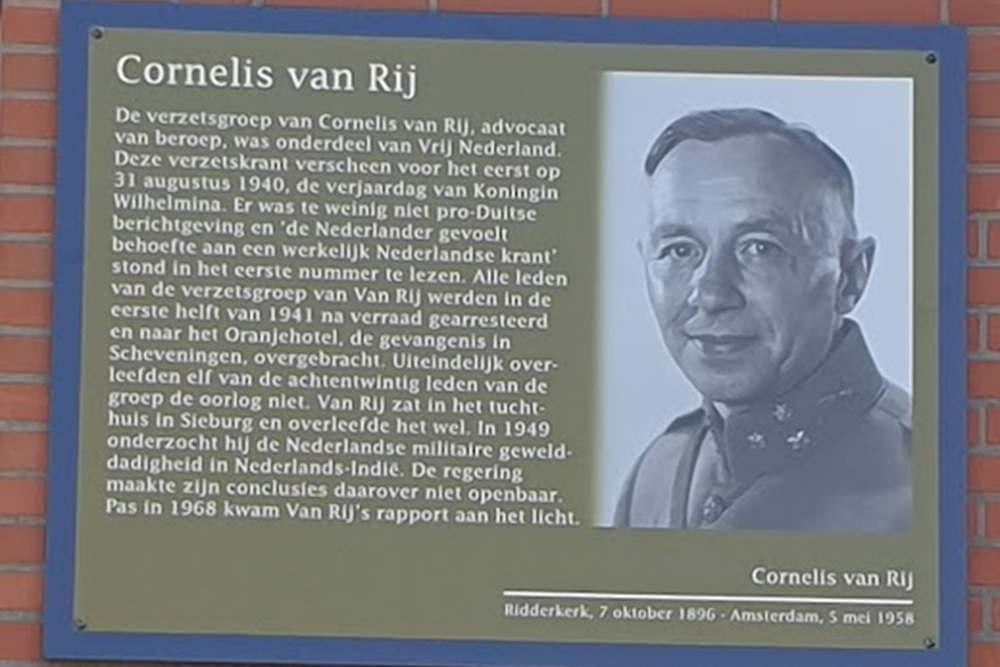 Memorial Plates Slotermeer Cornelis van Rijplantsoen