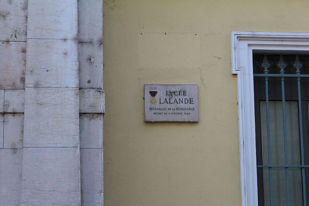 Memorial Resistance Medal Lycée Lalande #1