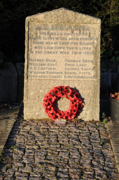 War Memorial Cheriton Bishop