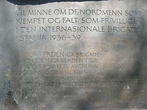 Monument Internationale Brigades Oslo #2