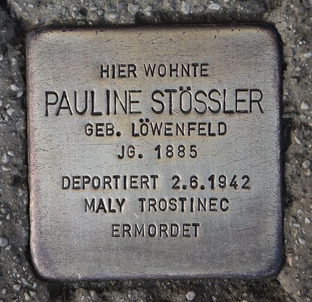 Stumbling Stone Wiener Straße 33b #1