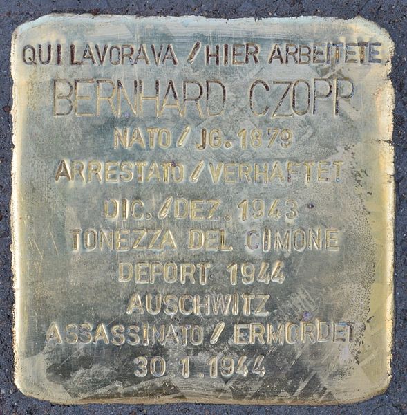 Stolperstein Via Andreas Hofer 18