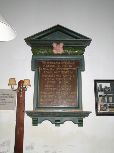 War Memorial Boulge Church