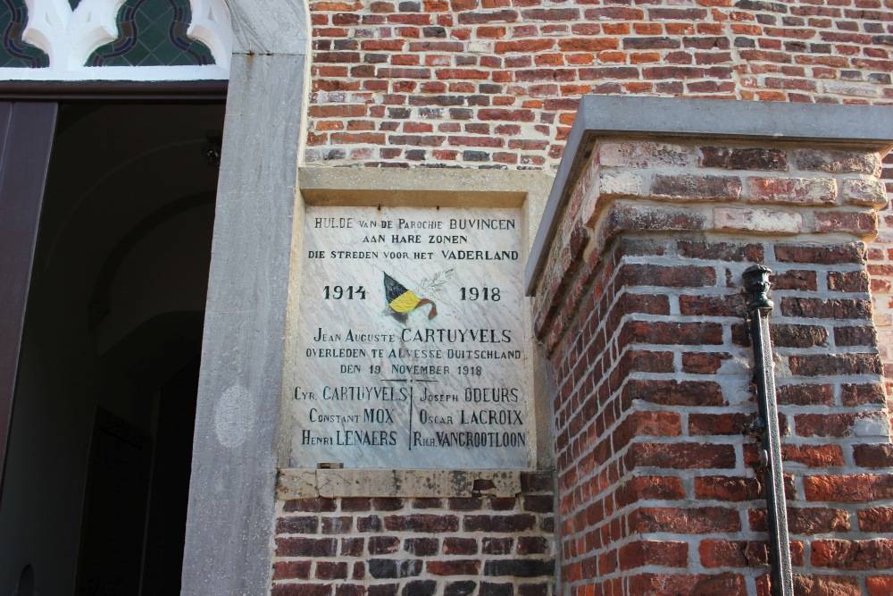 Commemorative Plate First World War Buvingen