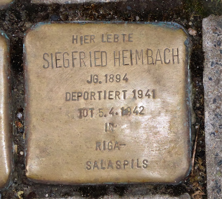 Stumbling Stones Hollenbeckerstraße 10 #4