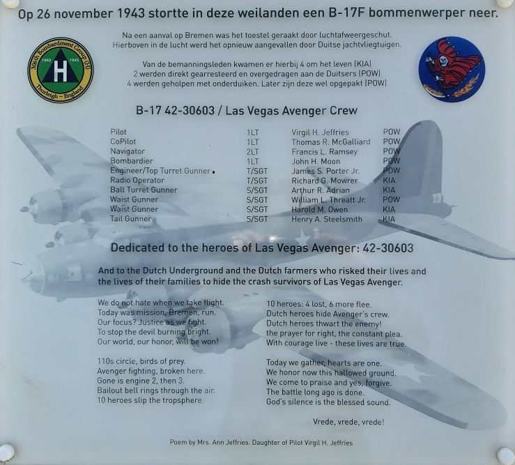 Crashlocatie B-17F Flying Fortress 42-30306 