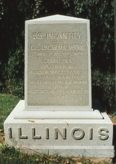 55th Illinois Infantry (Union) Monument #1