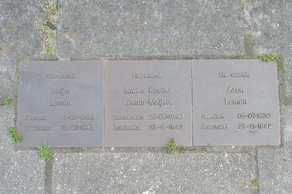 Memorial Stones Jacob Bruggemalaan 105