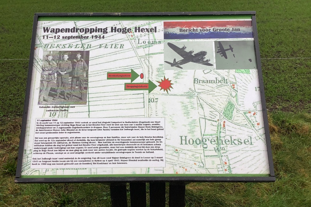 Gedenkteken Wapendropping Hoge Hexel #2