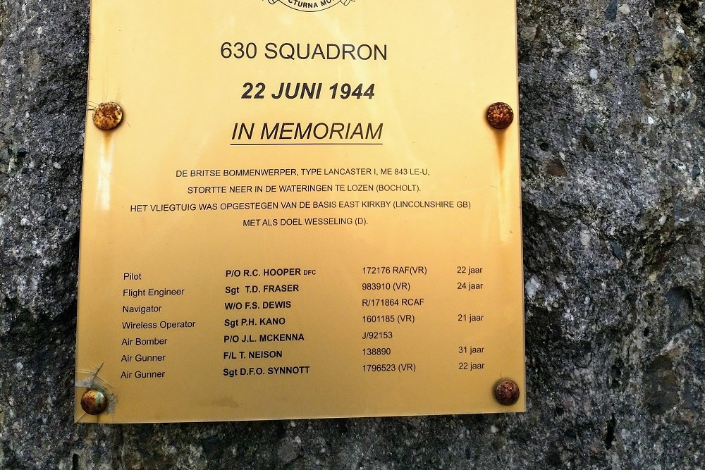 Monument to Four Crews of Bomber Command #5