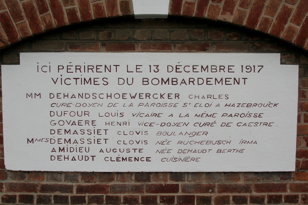 Memorial Bombardment First World War Hazebrouck