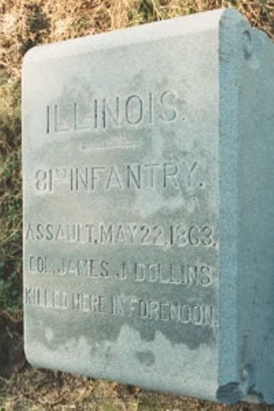 Positie-aanduiding Aanval van 81st Illinois Infantry (Union) #1