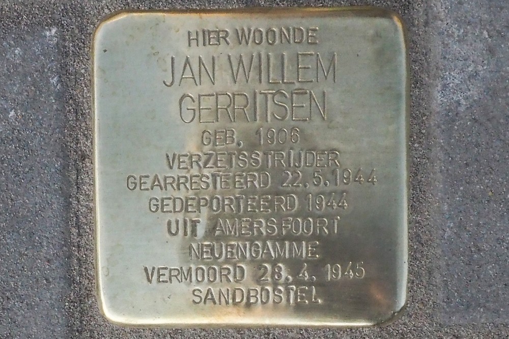 Stumbling stone Jan Steenstraat 16 #1