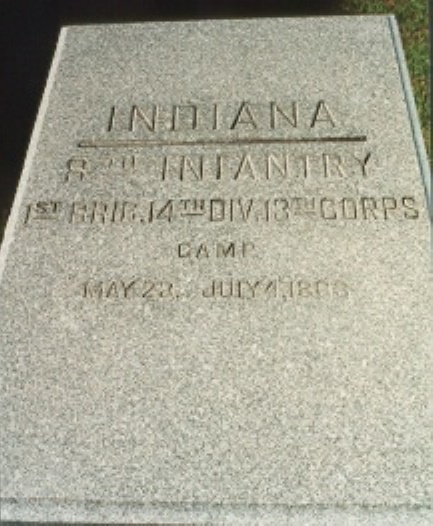 Position Marker Camp Site 8th Indiana Infantry (Union) #1