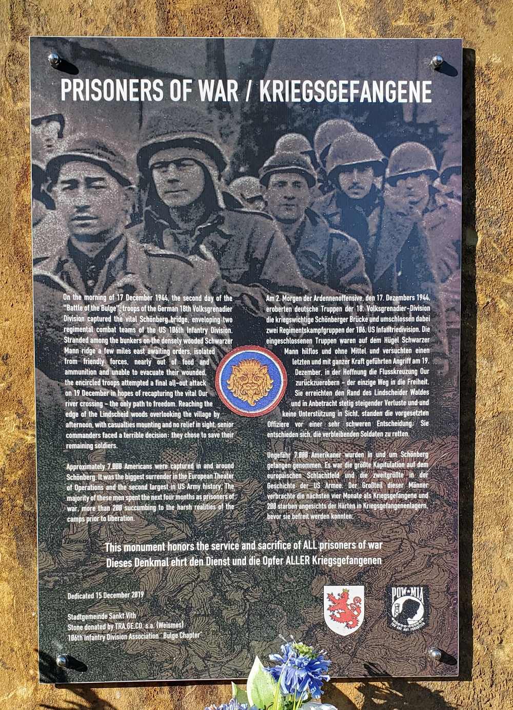 Monument US POW's 106th Infantry Division - Schönberg #3
