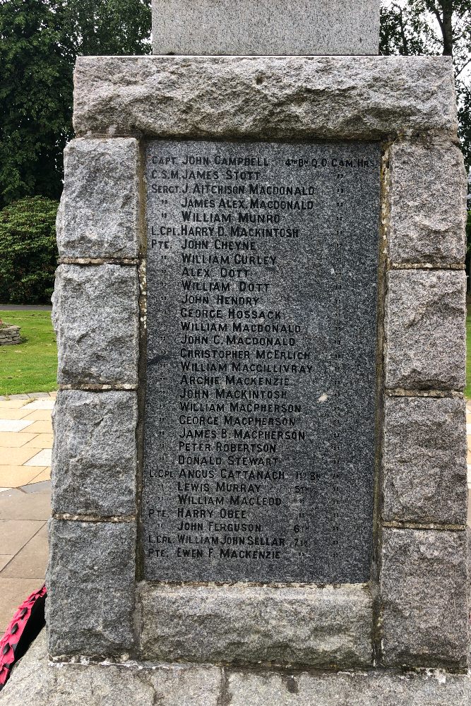 Oorlogsmonument Kingussie #4