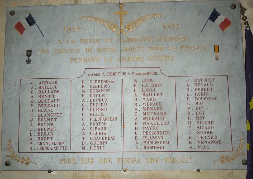 World War I Memorial Bourg