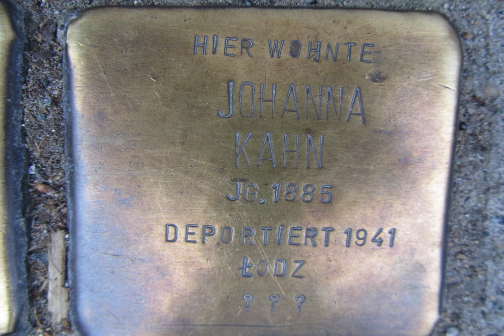 Stolpersteine Kartuserhof 37 #4