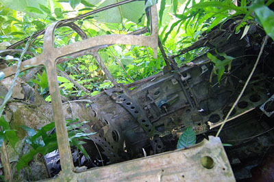 Crashlocatie & Restant Mitsubishi AM6 Zero Peleliu