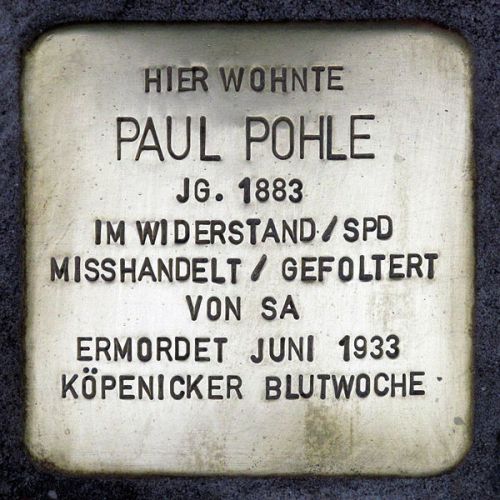 Stumbling Stone Pohlestraße 12 #1