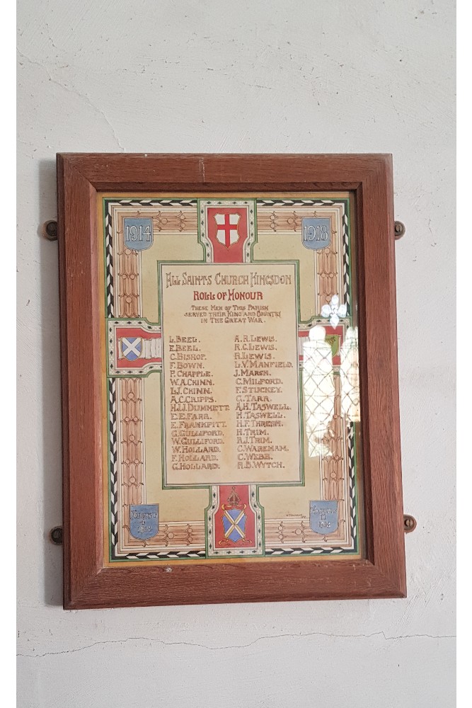 Roll of Honour All Saint's Church #2