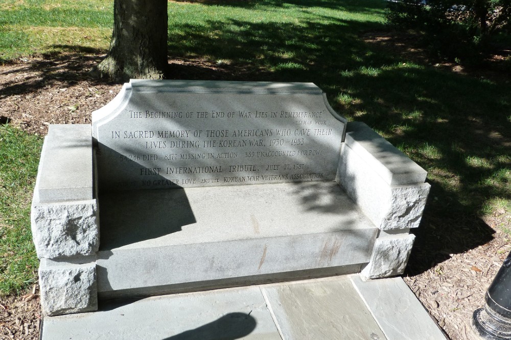 Commemorative Bench Korean War National Arlington Cemetery #2