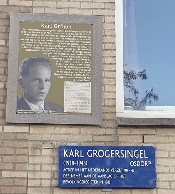 Memorial Plates De Aker Karl Grögersingel #2
