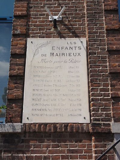 War Memorial Mairieux School