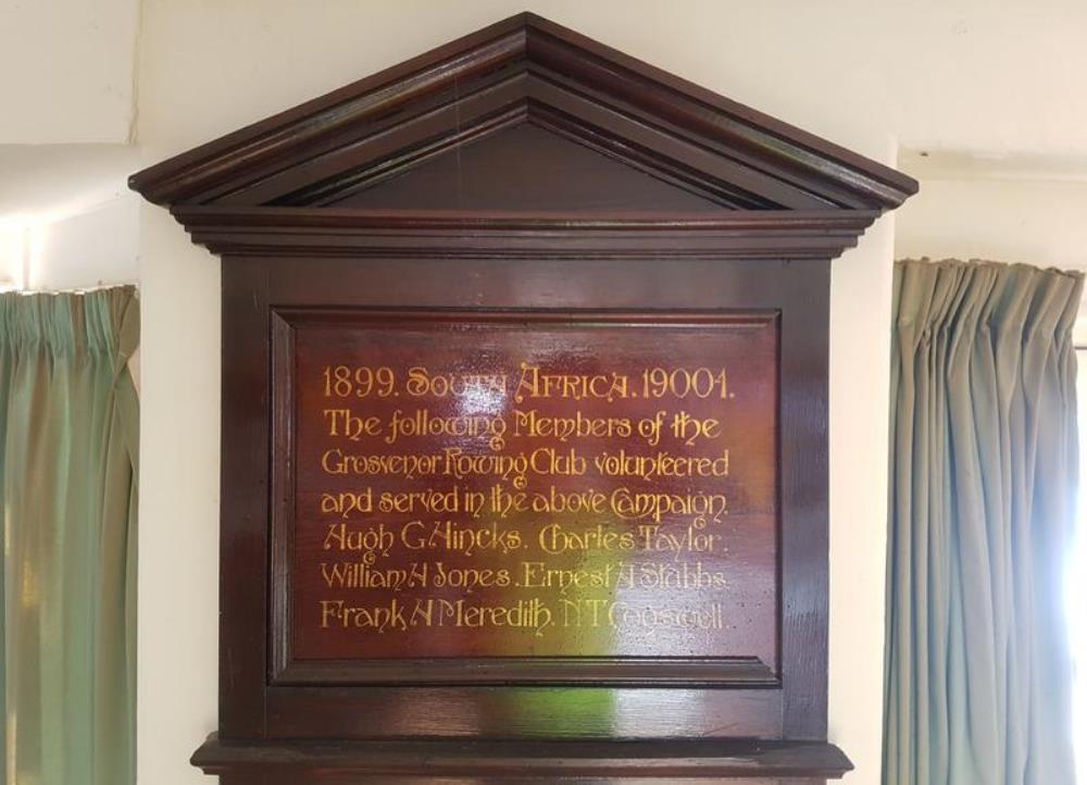 2nd Boer War Memorial Grosvenor Rowing Club