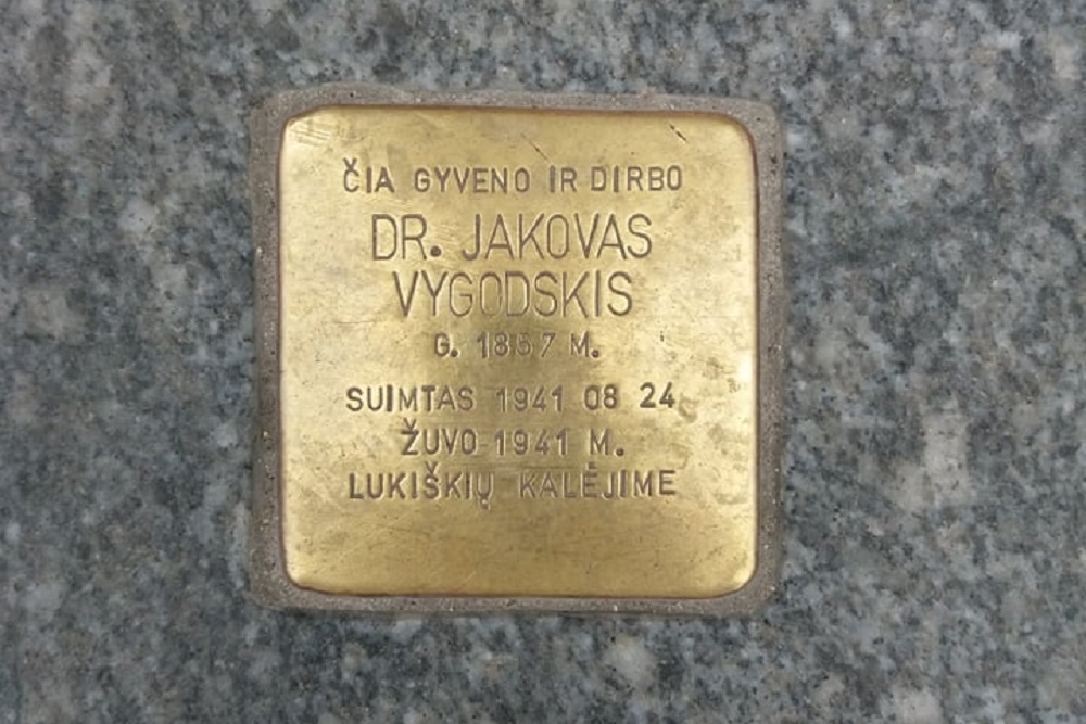 Stolperstein Vilniaus gatvė / Islandijos gatvė 1