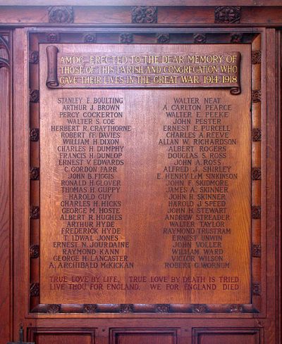 War Memorial St. Saviour Church