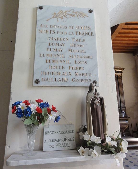 Monument Eerste Wereldoorlog Kerk Dohis