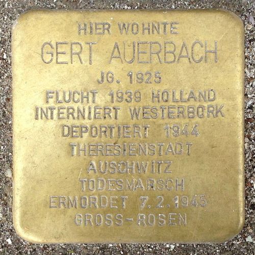 Stolpersteine Moritzstrae 2 #1