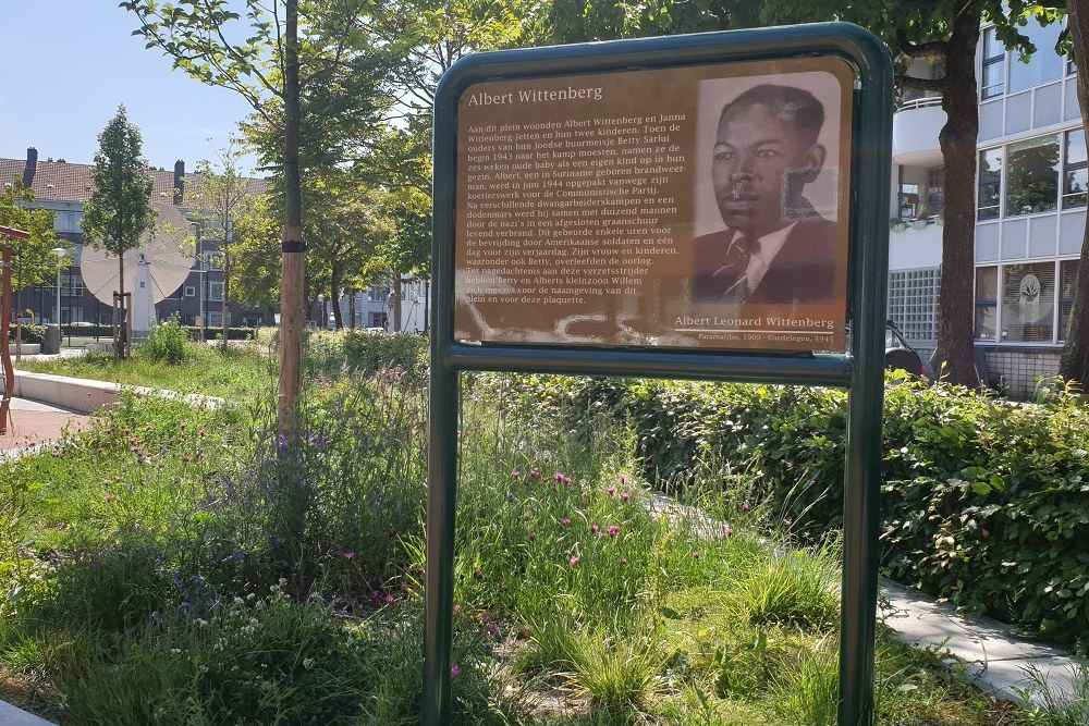 Herdenkingsborden Transvaalbuurt Albert Wittenberg