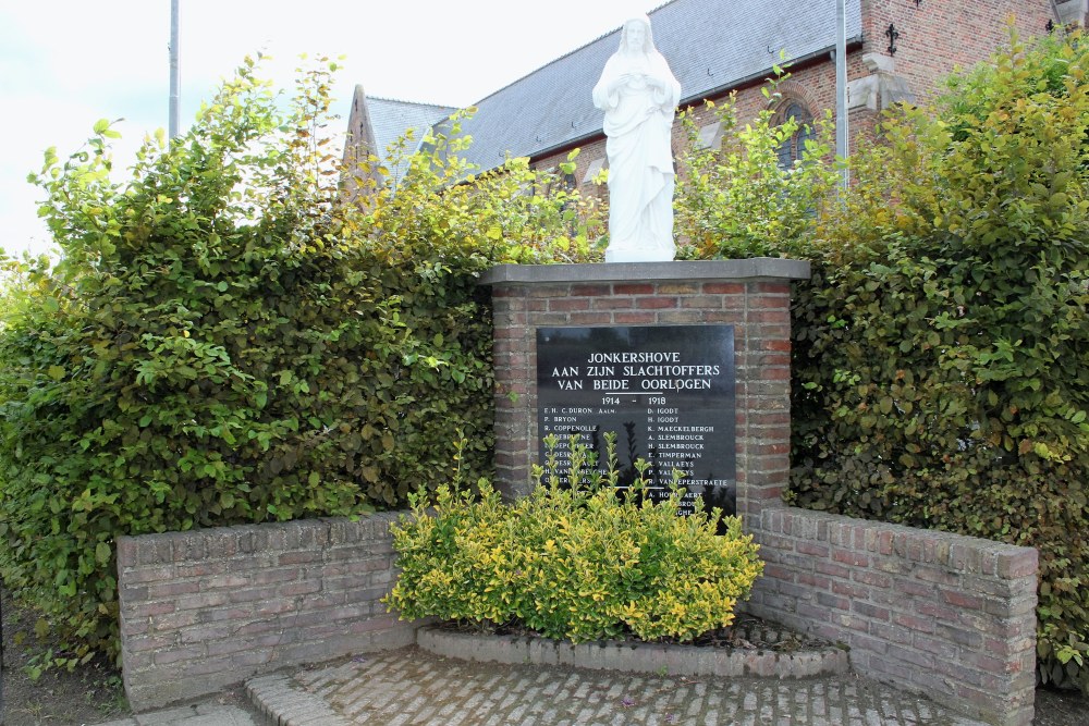 Oorlogsmonument - Heilig Hartbeeld Jonkershove #2