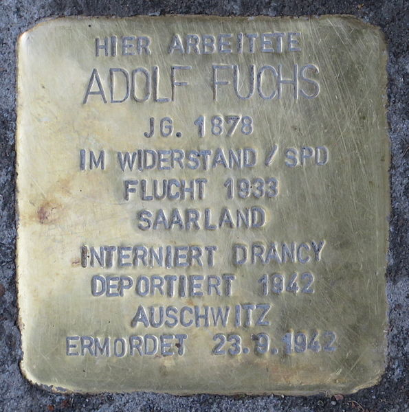 Stolperstein Johannisstrae 37 #1