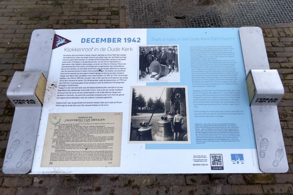 Information Sign Theft Bells Oude Kerk (Old Church)