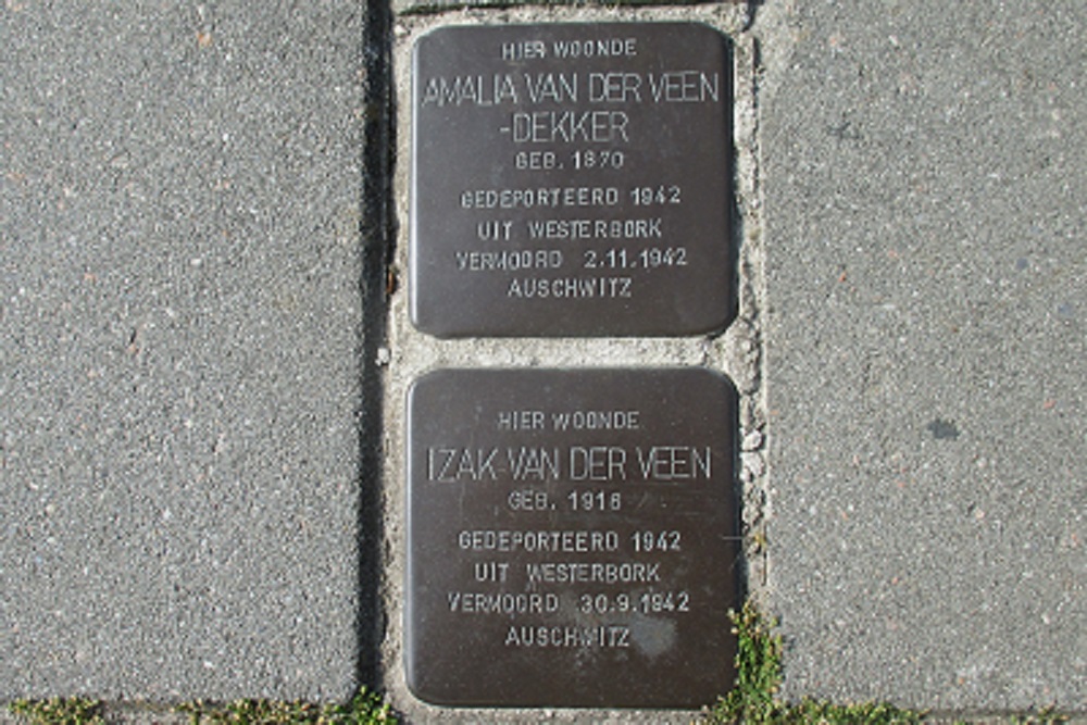 Stolpersteine Lonerstraat 20 (nu Rembrandtlaan 50)