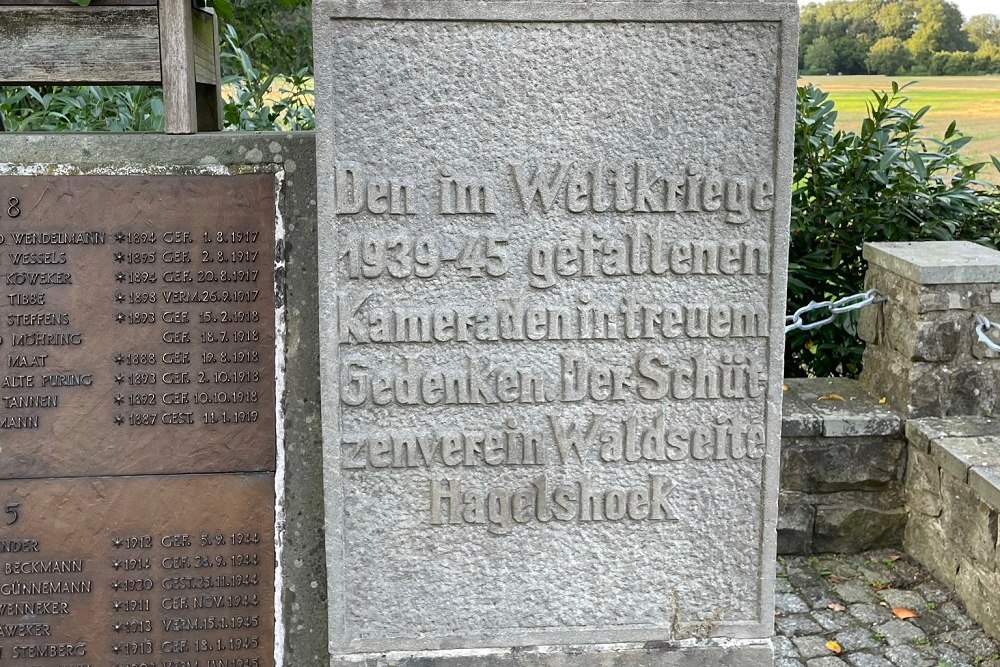 Ehrenmal Bad Bentheim Schuttersvereniging Waldseite #4