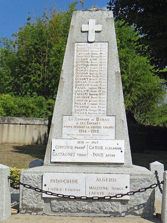 Oorlogsmonument Birac-sur-Trec