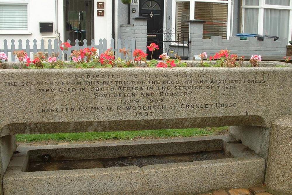 2nd Boer War Memorial Trough Watford #1