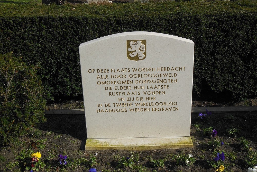 Memorial Stone Protestant Churchyard Heemskerk #1