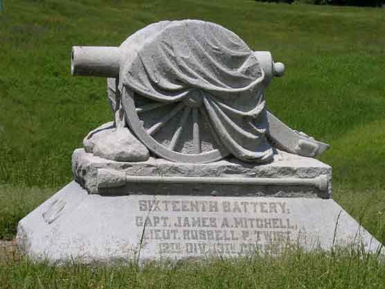 16th Battery Ohio Light Artillery (Union) Monument #1