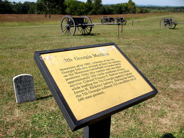 Locatie-aanduiding 7th Georgia Infantry