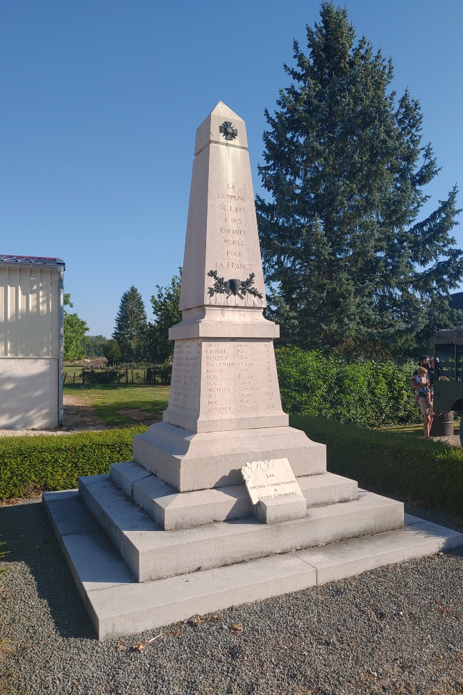 War Memorial Lays-sur-le-Doubs