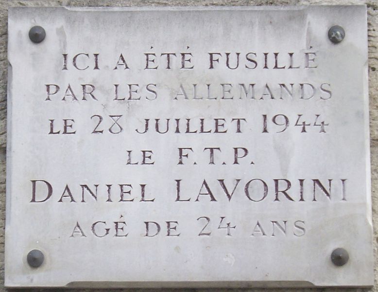Gedenkteken Daniel Lavorini