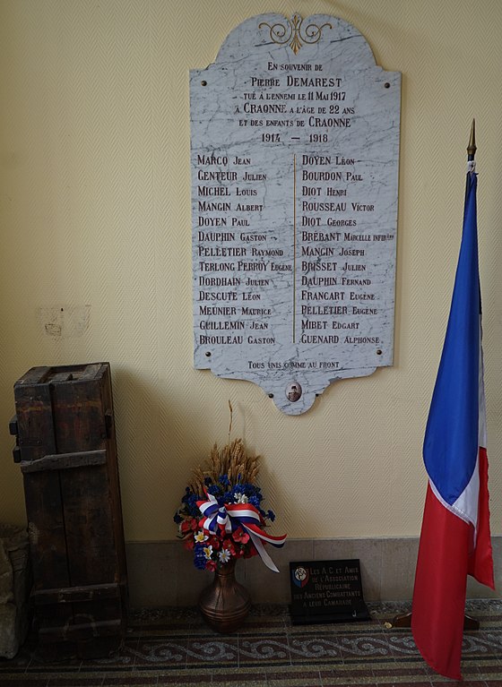 Monument Eerste Wereldoorlog Gemeentehuis Craonne #1